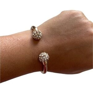 Ball Cuff Gold Tone Bracelet